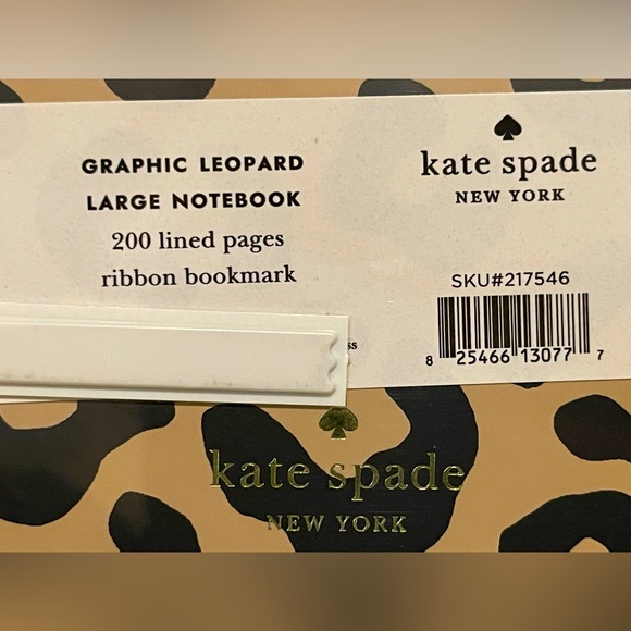 Kate Spade Graphic Leopard 200 Lined Page Notebook approx. 8.25”x 5” NWT 🐆♠️🐆 - Picture 10 of 11